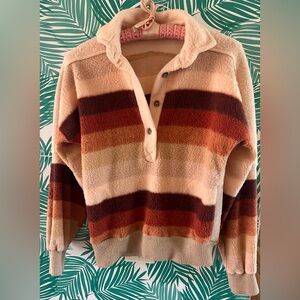 Vintage contempo casuals knit stripe pull over in neutrals sz S 90’s
